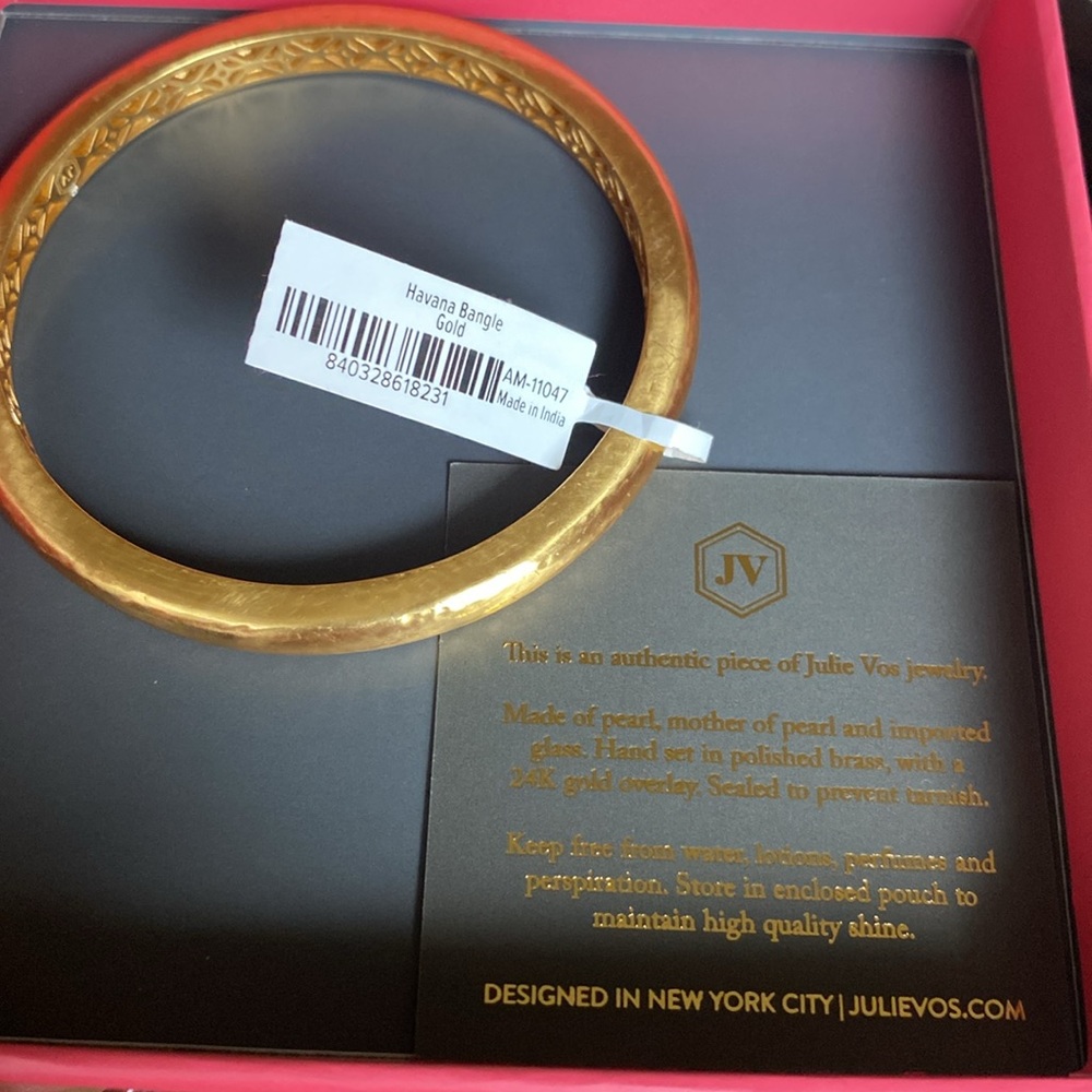 Julie Vos Gold-Tone Bangle with Pouch - Picture 4 of 5